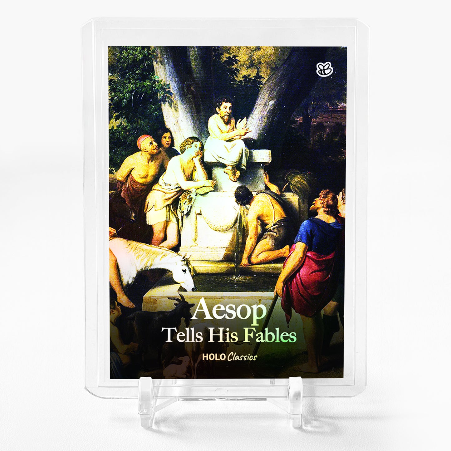 AESOP TELLS HIS FABLES Johann Michael Wittmer Aesop 1879 Painting Card GBC #APJH