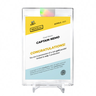 CAPTAIN NEMO Final Hours Card 2023 GleeBeeCo #CPFN-G Encased Holo GOLD 1/1