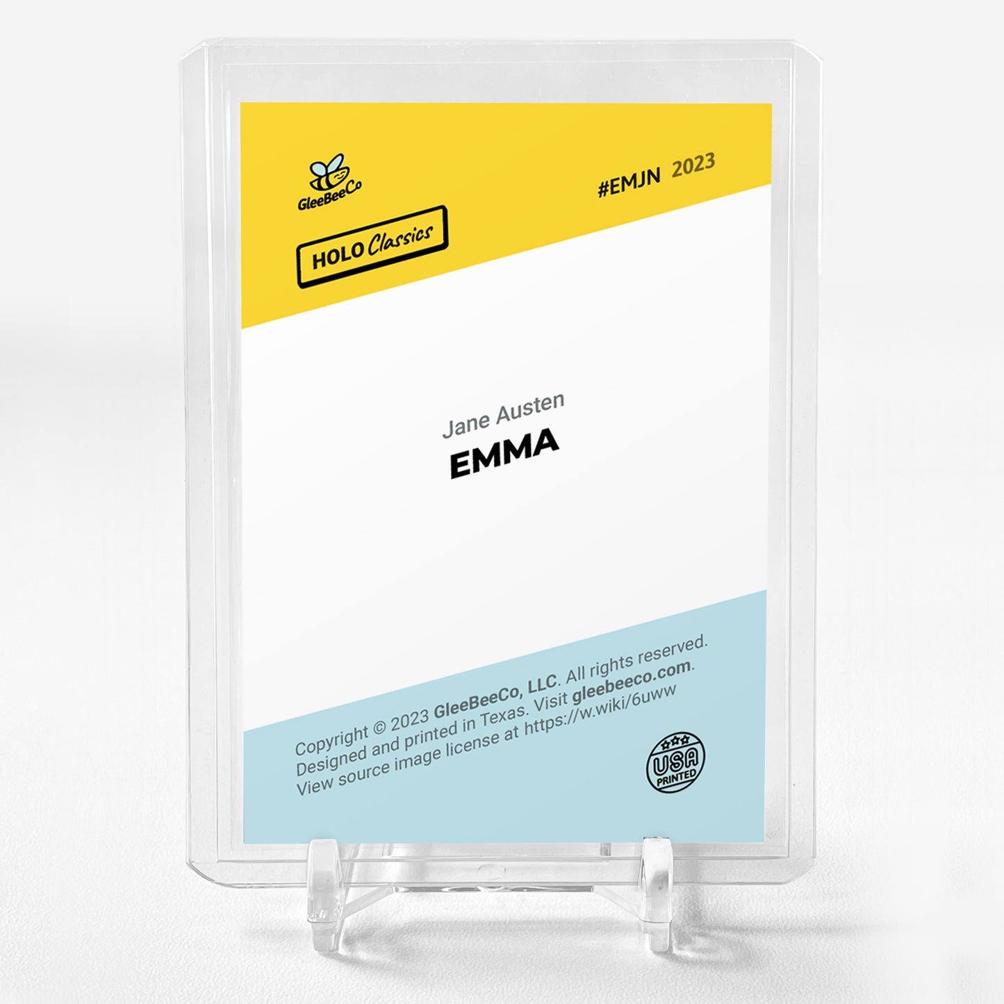 EMMA Jane Austen Book Photo Card 2023 GleeBeeCo Holographic #EMJN **RARE**