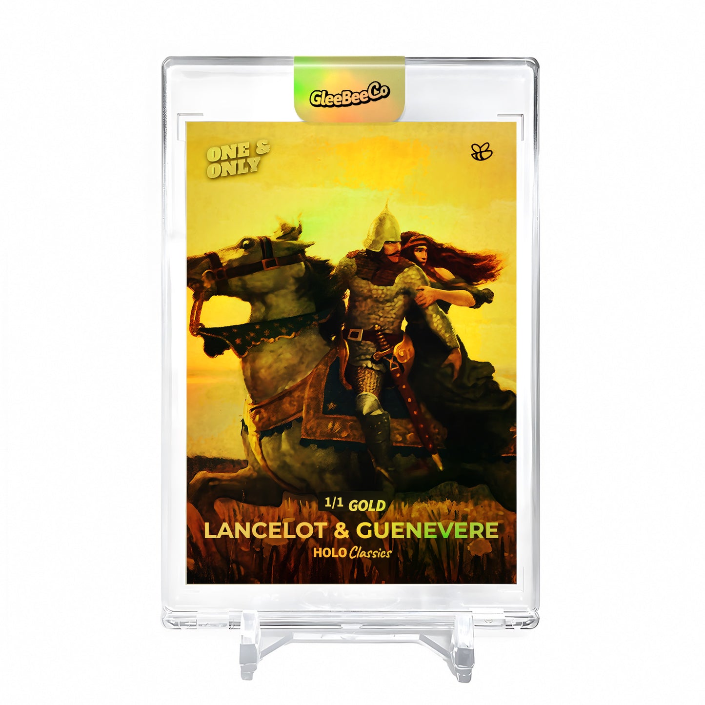 LANCELOT AND GUENEVERE Holo GOLD Card 2023 GleeBeeCo #LNKN-G 1/1