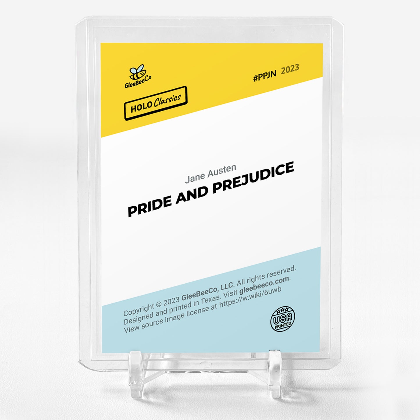 PRIDE AND PREJUDICE Jane Austen Novel Photo Card 2023 GleeBeeCo Holo #PPJN