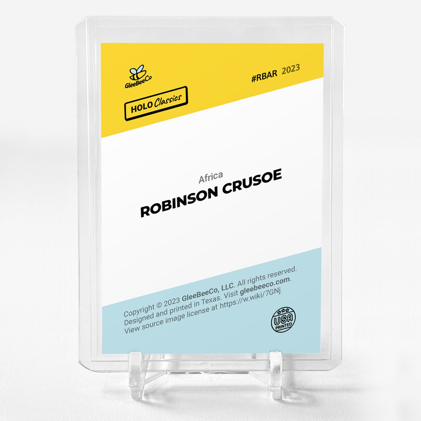 ROBINSON CRUSOE Africa Daniel Defoe Card 2023 GleeBeeCo Holo Classics #RBAR