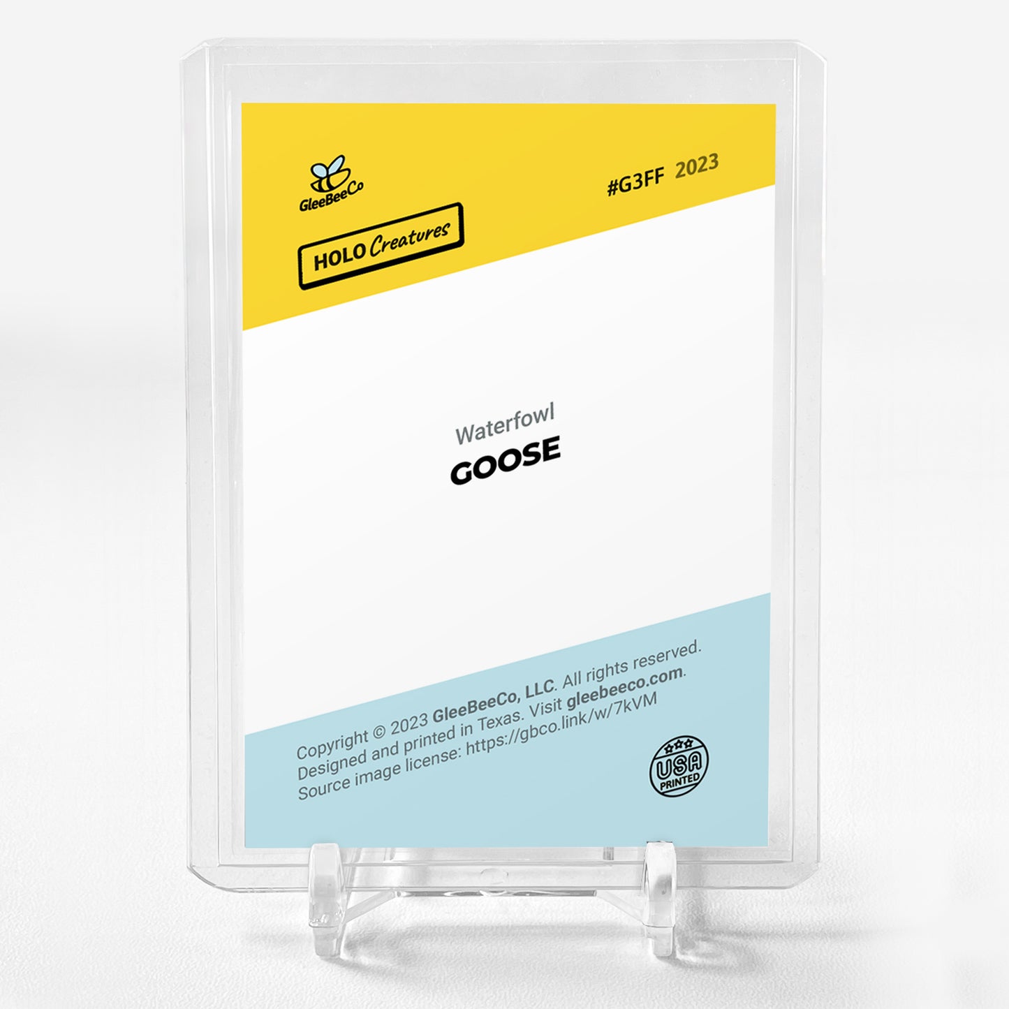 GOOSE Waterfowl Cartoon Card 2023 GleeBeeCo Holographic #G3FF