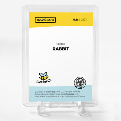 RABBIT Art Holographic Card 2023 GleeBeeCo Holo Creatures #RBSK