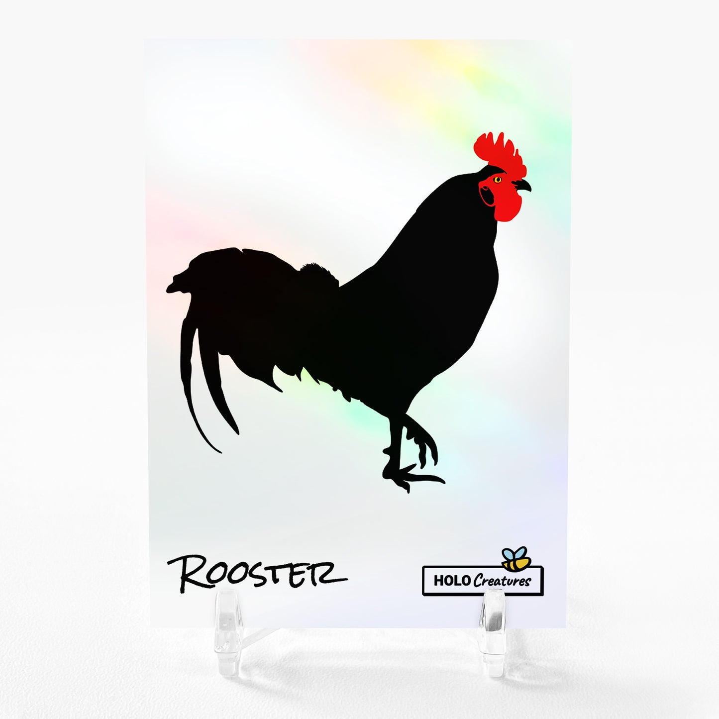 ROOSTER Silhouette Card 2023 GleeBeeCo Holographic #RSSL