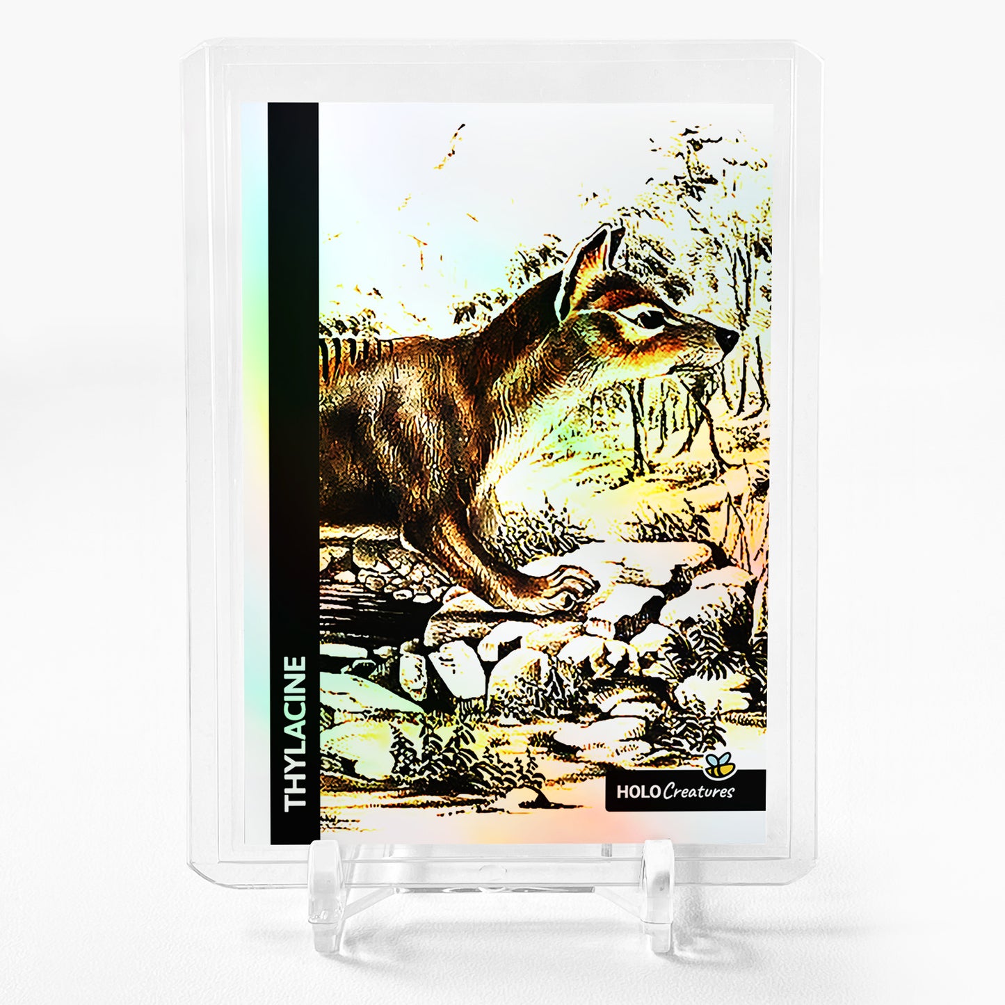 THYLACINE Art Card 2023 GleeBeeCo Holo Creatures Tasmanian Tiger #THTS