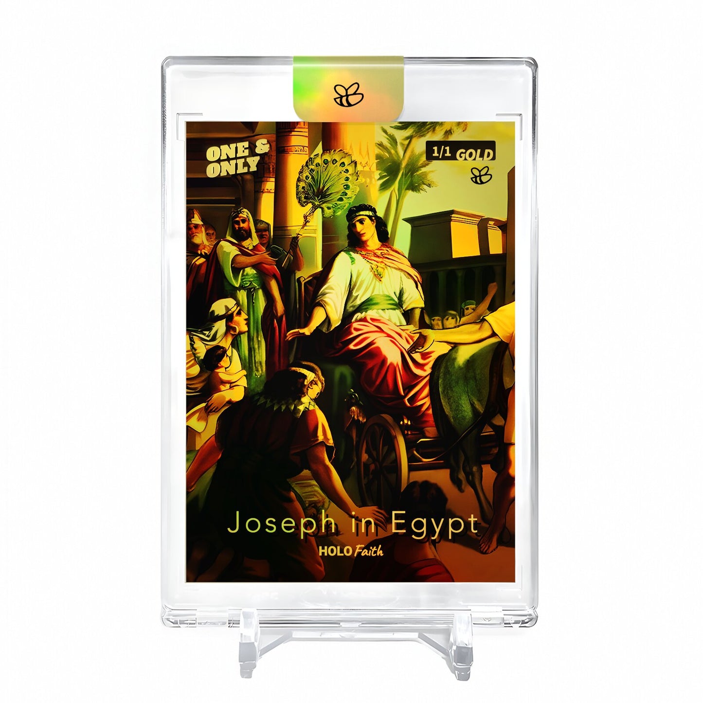 JOSEPH Egyptian Ruler Art Card 2023 GleeBeeCo Holographic #JSEY Encased Gold 1/1