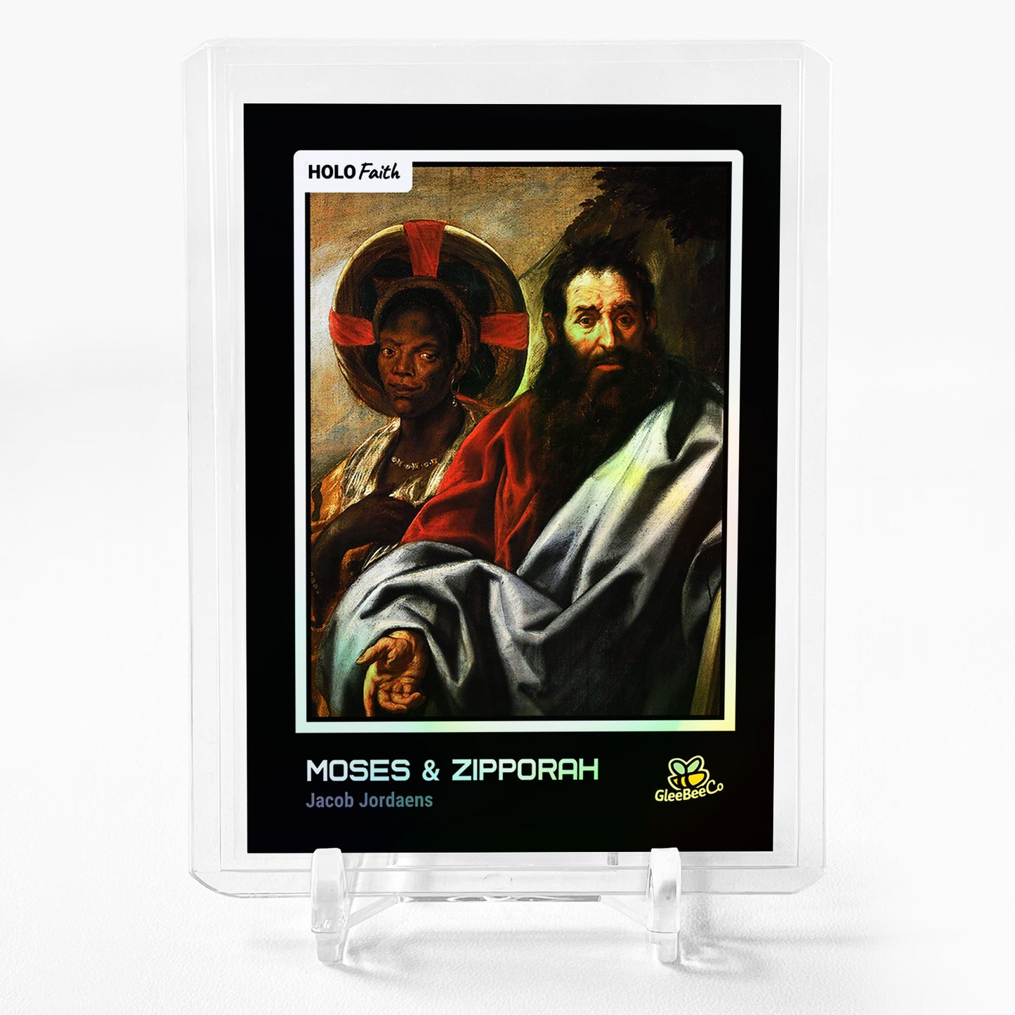MOSES & ZIPPORAH Holographic Art Card Holo Faith GleeBeeCo Jacob Jordaens #MSJC
