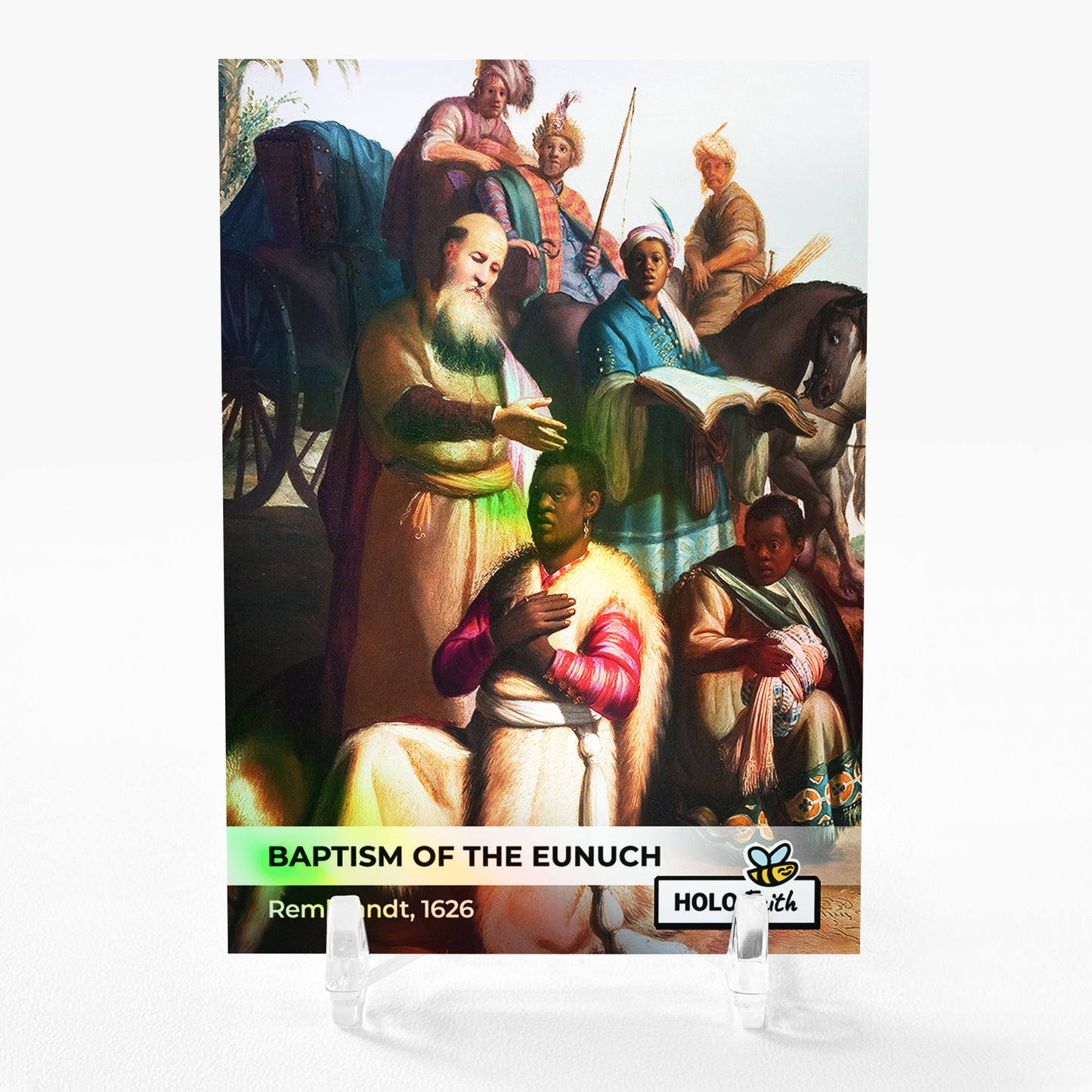 THE BAPTISM OF THE EUNUCH Art Card Holo Faith (Rembrandt van Rijn) GBC #THRM