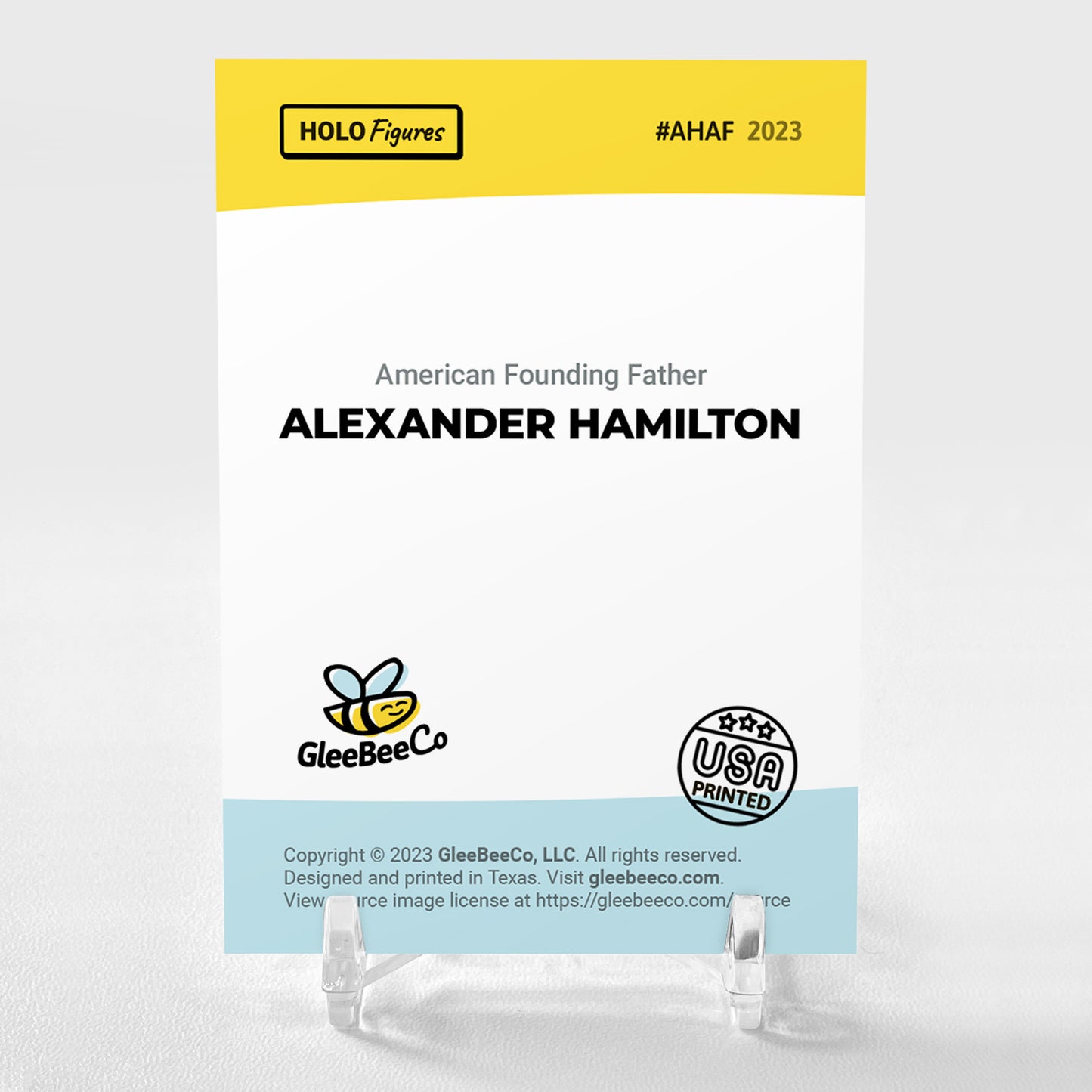 ALEXANDER HAMILTON Card GleeBeeCo #AHAF