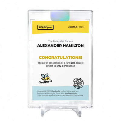 ALEXANDER HAMILTON Holo GOLD Card 2023 GleeBeeCo #AHTF-G 1/1