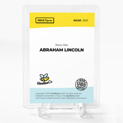 ABRAHAM LINCOLN Neon Abe Art Card Holo Figures #ALNA - Fantastic!
