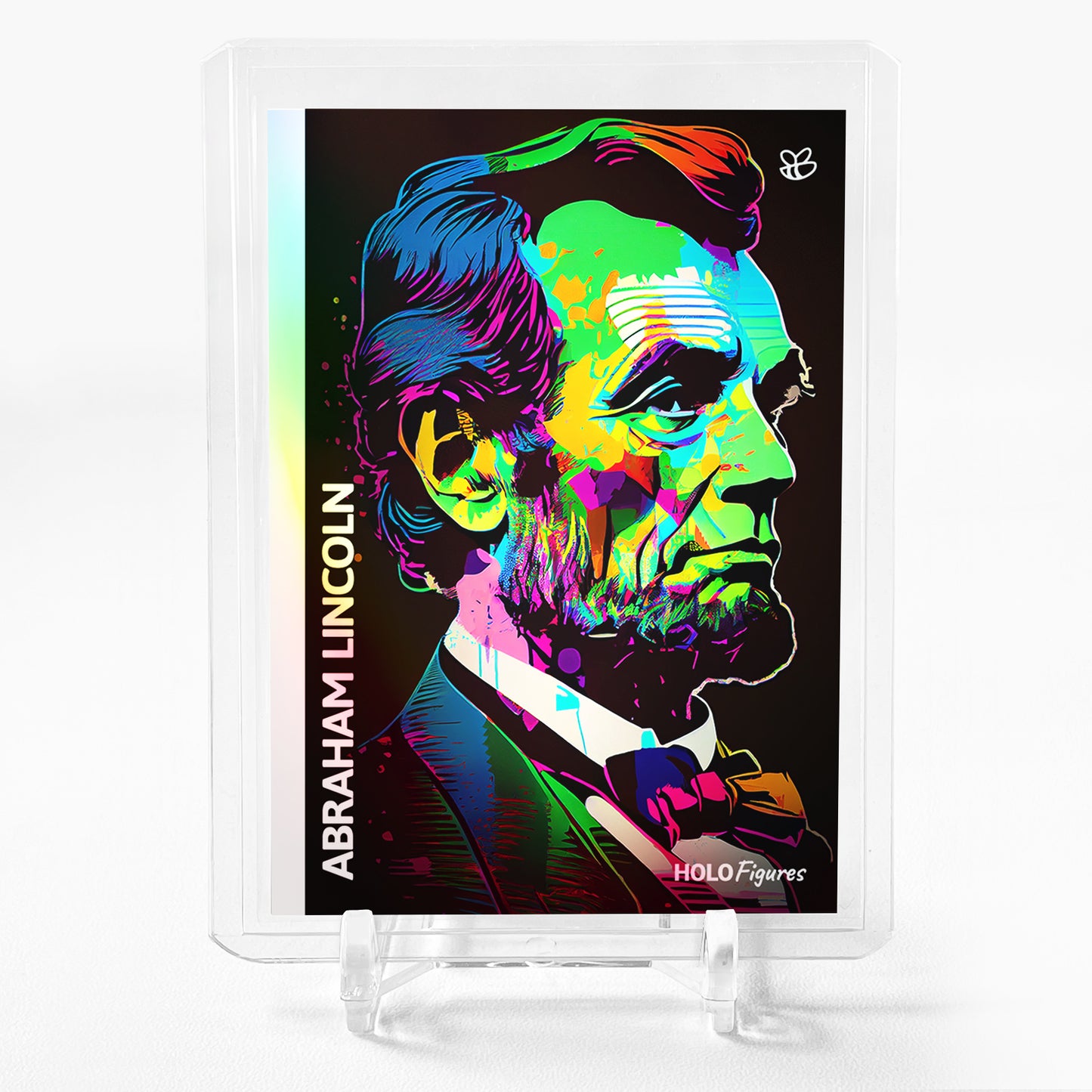 ABRAHAM LINCOLN Neon Abe Art Card Holo Figures #ALNA - Fantastic!