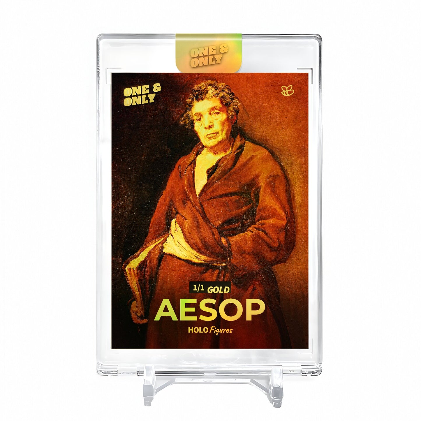 AESOP Aesops Fables Card 2023 GleeBeeCo #APAP-G Encased Holo GOLD 1/1