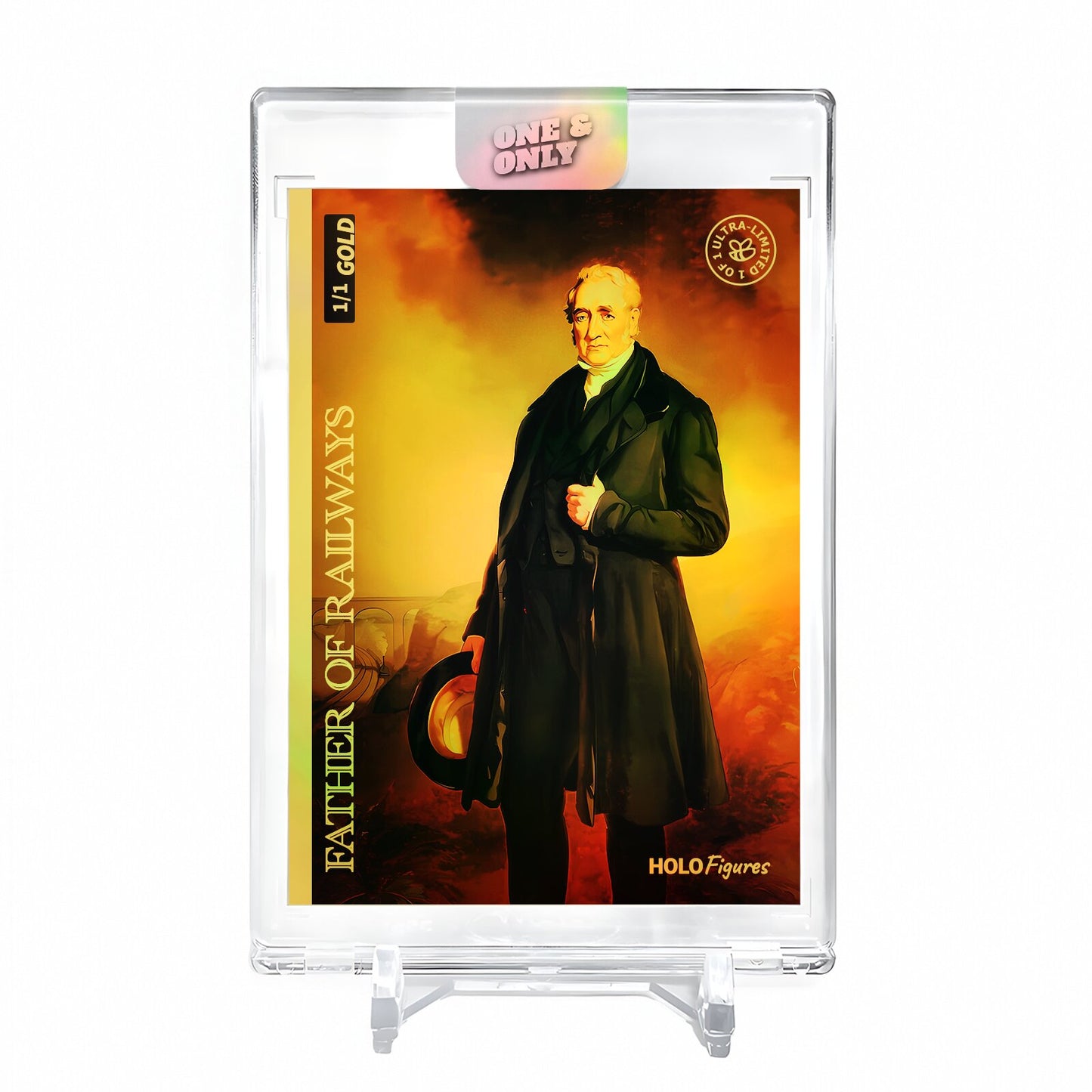 GEORGE STEPHENSON Father of Railways Holo Gold Card 2023 GleeBeeCo #B329-G 1/1