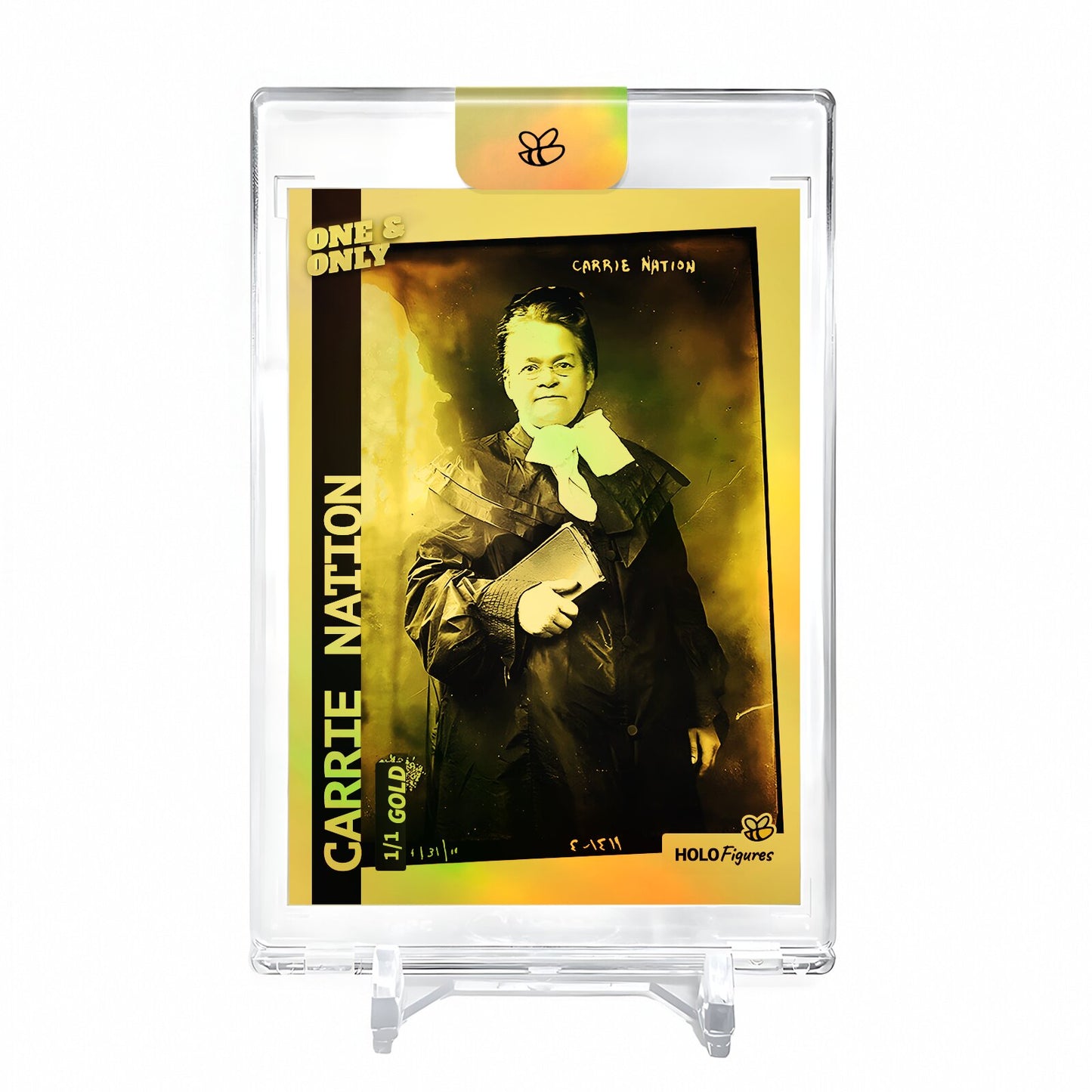 CARRIE NATION Temperance Movement Holo Gold Card 2023 GleeBeeCo #CRTM-G 1/1