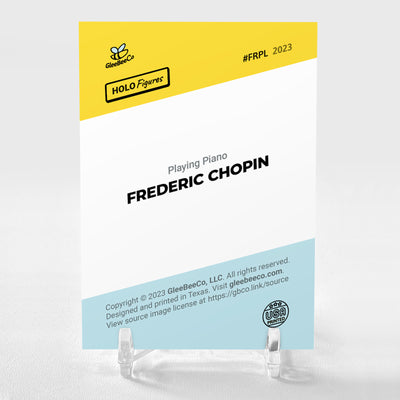 FREDERIC CHOPIN Playing Piano Art Card Holo Figures 2023 GleeBeeCo #FRPL