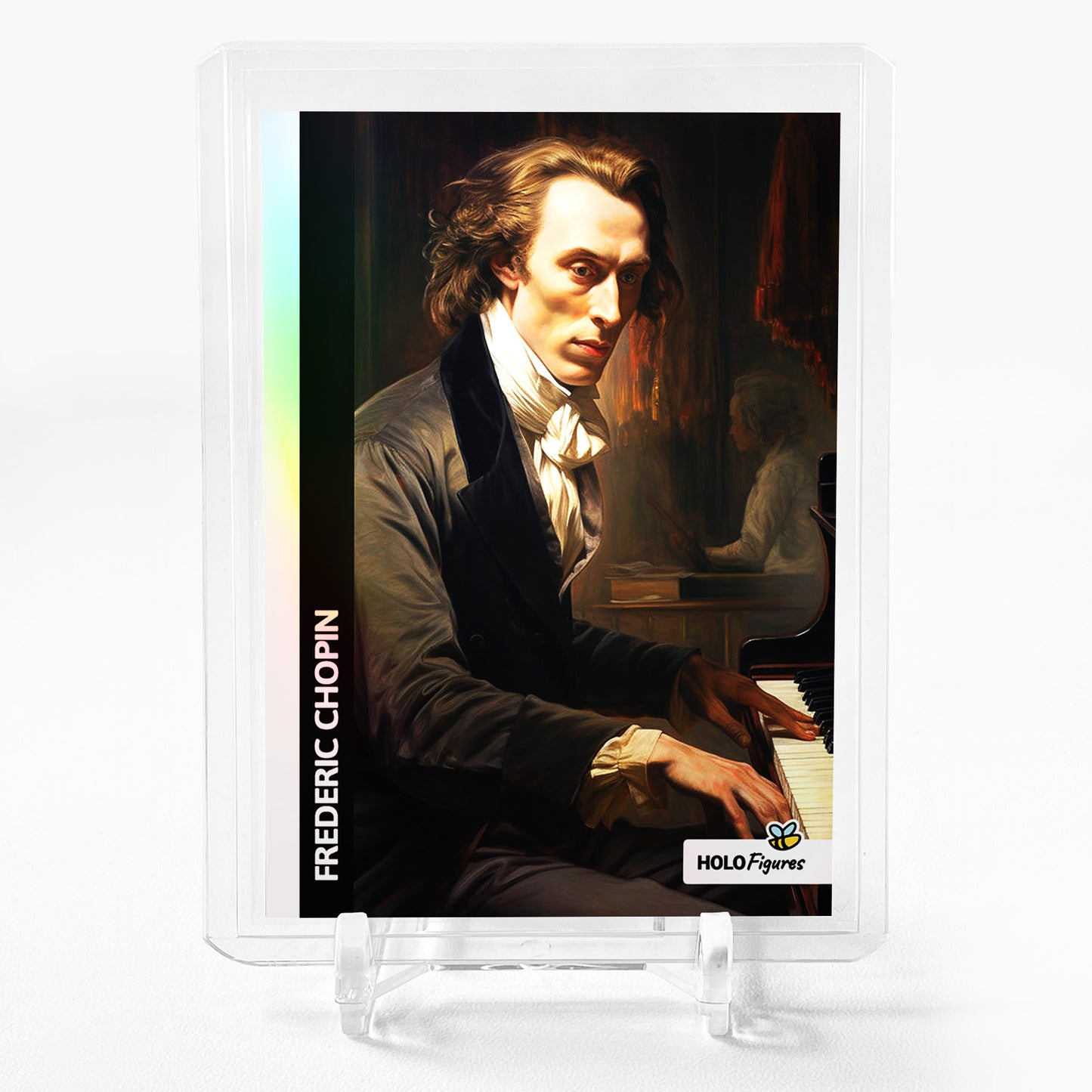 FREDERIC CHOPIN Playing Piano Art Card Holo Figures 2023 GleeBeeCo #FRPL