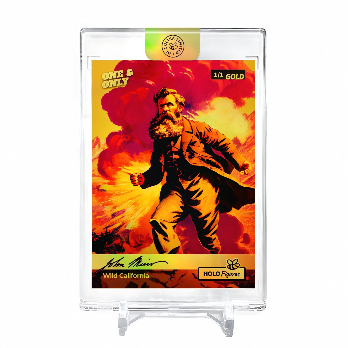 JOHN MUIR Card GleeBeeCo Holo Figures #JMWC *One & Only* Encased Gold 1/1