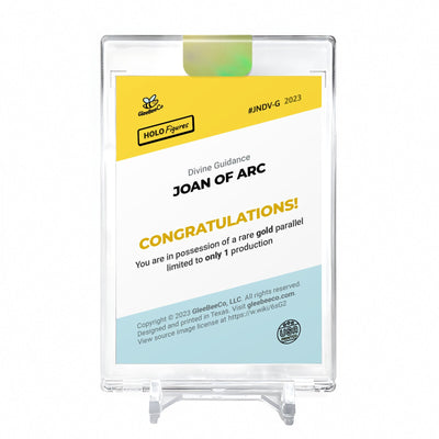JOAN OF ARC Divine Guidance Card 2023 GleeBeeCo #JNDV-G Encased Holo GOLD 1/1