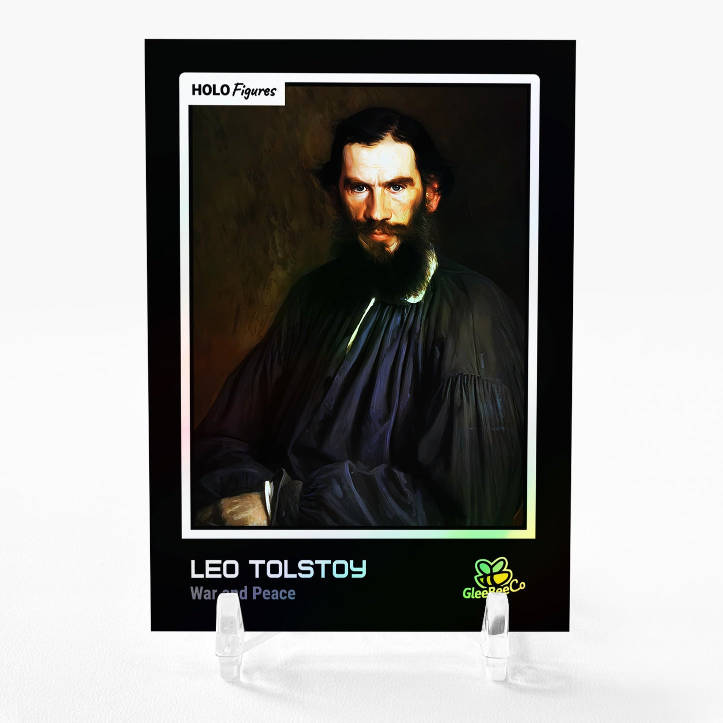 LEO TOLSTOY Holographic Photo Card 2023 GleeBeeCo Holo Figures #LTWR STUNNING
