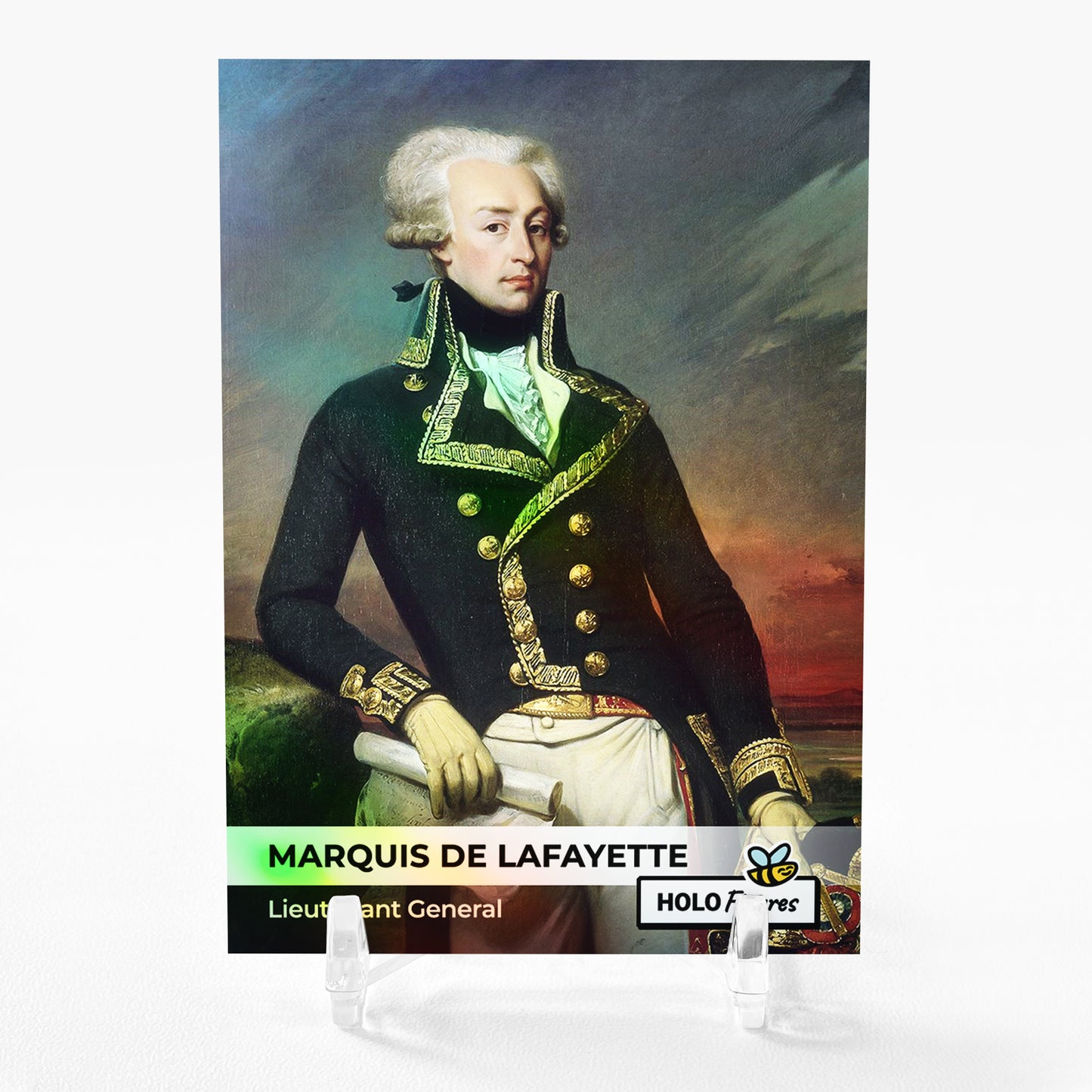 MARQUIS DE LAFAYETTE Art Card 2023 GleeBeeCo Holo Figures #MRLT - Wonderful!