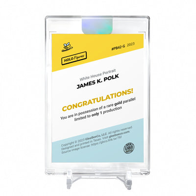 PRESIDENT POLK White House Portrait Holo Gold Card 2023 GleeBeeCo #PB42-G 1/1