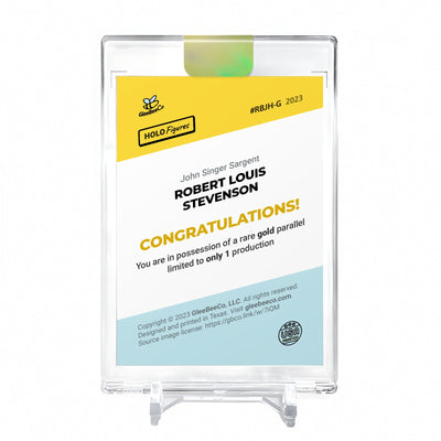 ROBERT LOUIS STEVENSON Holo GOLD Card 2023 GleeBeeCo #RBJH-G 1/1