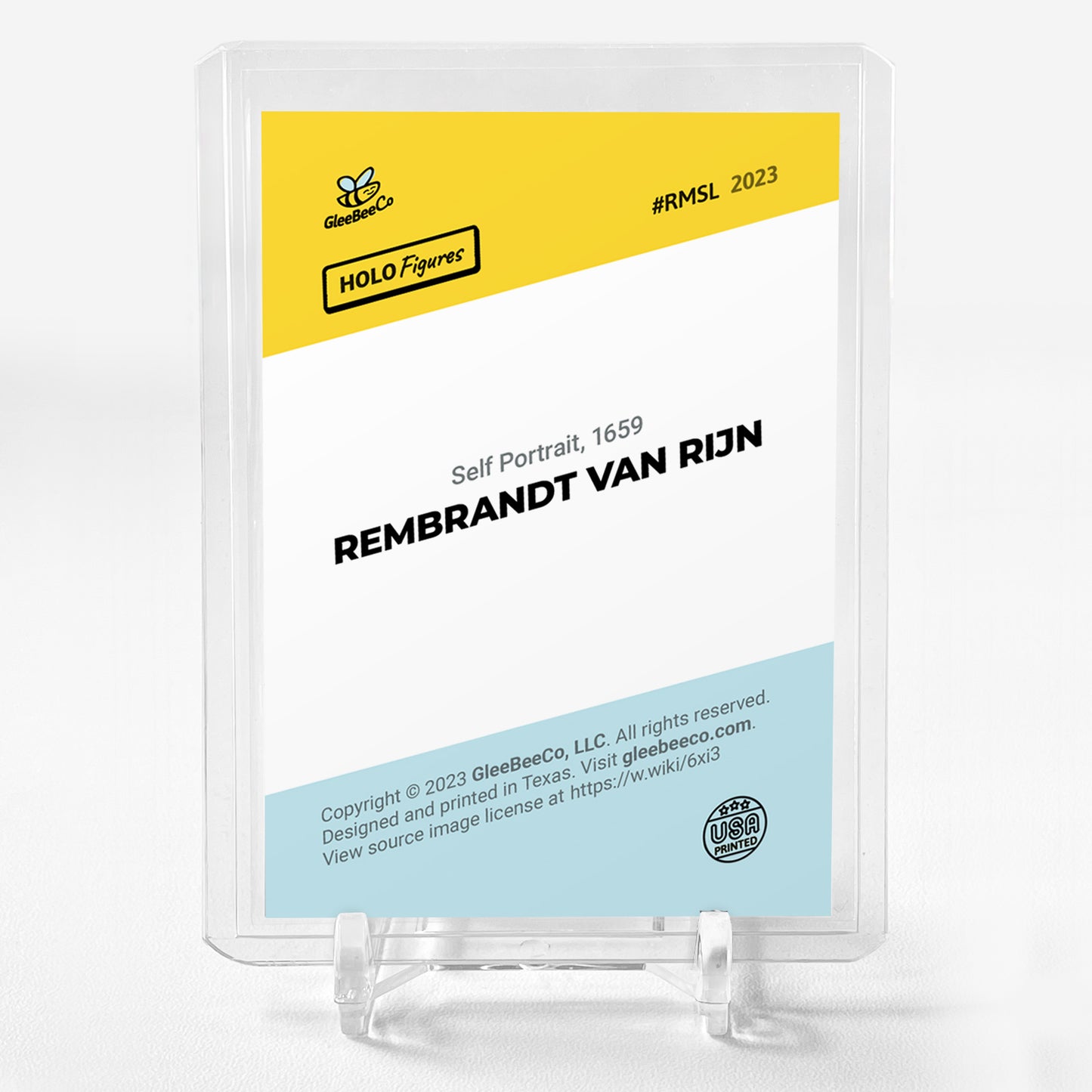 REMBRANDT VAN RIJN Art Card Holo Figures GleeBeeCo Self Portrait, 1659 #RMSL