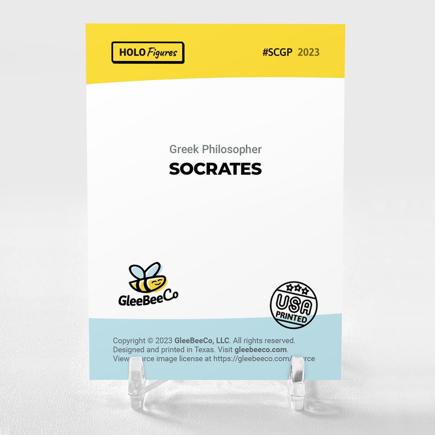 SOCRATES Holographic Card 2023 GleeBeeCo Holo Figures #SCGP