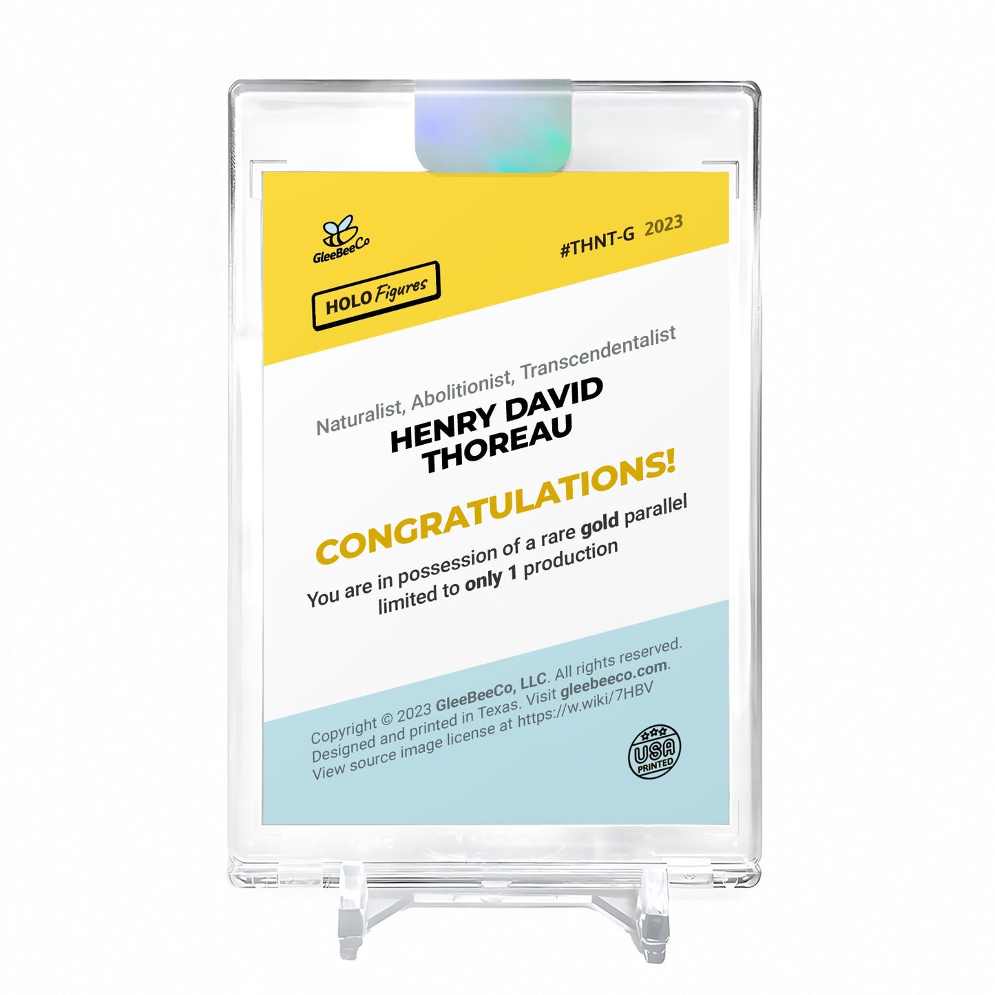 THOREAU Holo GOLD Card 2023 GleeBeeCo #THNT-G 1/1