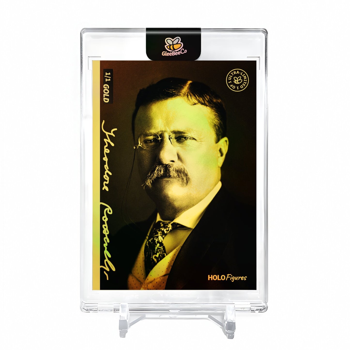 THEODORE ROOSEVELT Photo Card #TR11 *One & Only* Encased Gold 1/1