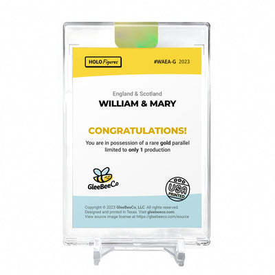 WILLIAM AND MARY England and Scotland Card GBC #WAEA Rare *GOLD* Encased 1/1