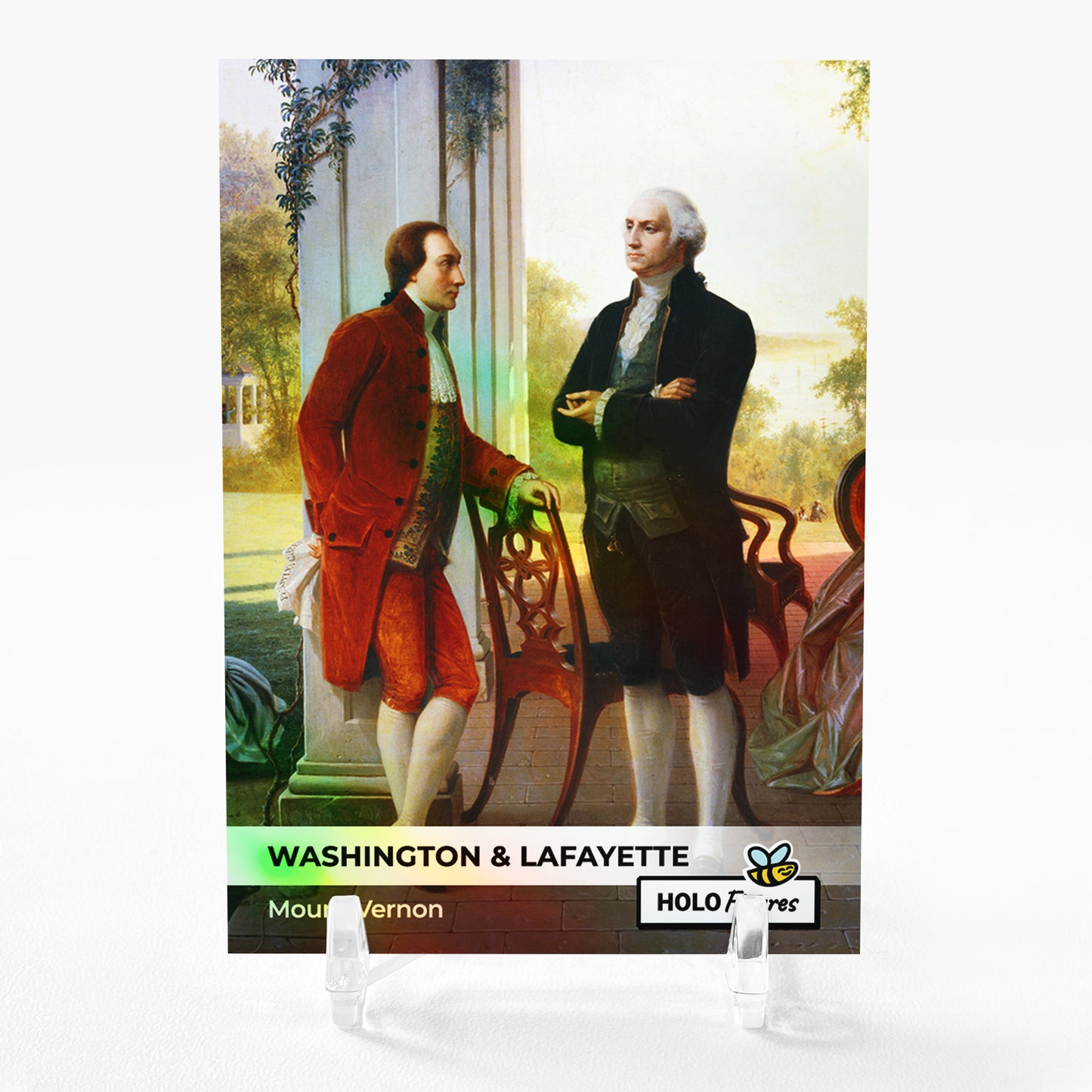 WASHINGTON AND LAFAYETTE Mount Vernon Card 2023 GleeBeeCo Holo Figures #WSMN
