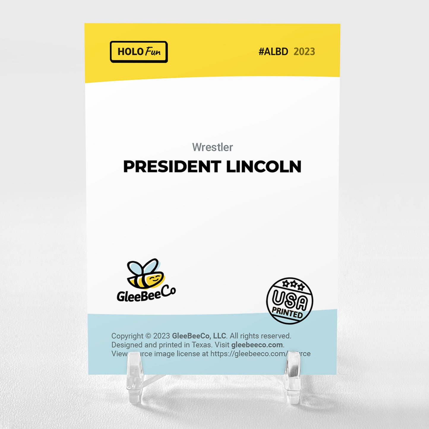 ABRAHAM LINCOLN President Lincoln Art Card 2023 GleeBeeCo Holo Fun #ALBD - NICE!