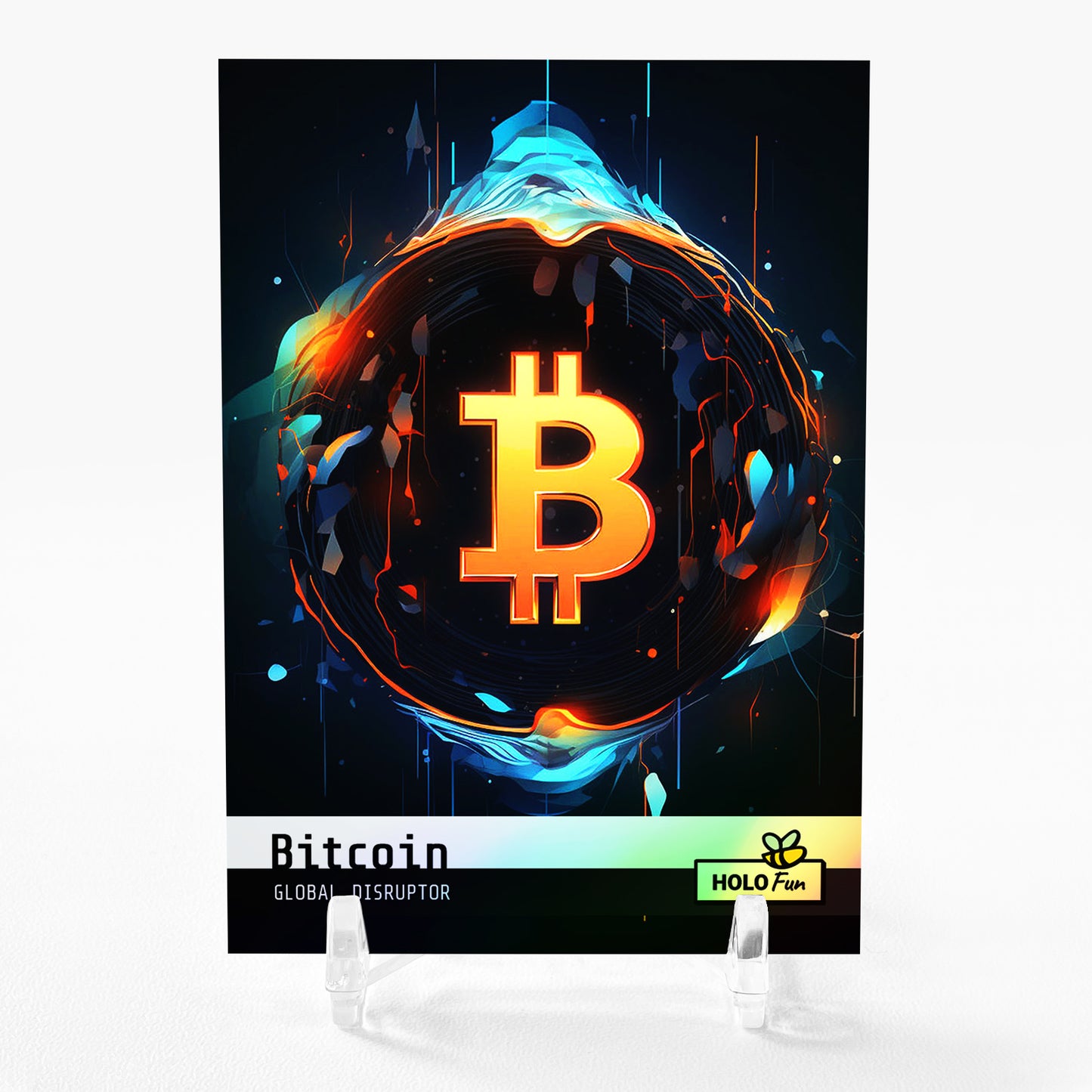 BITCOIN Global Disruption Card 2023 GleeBeeCo Holographic #BTGL - Unbelievable!