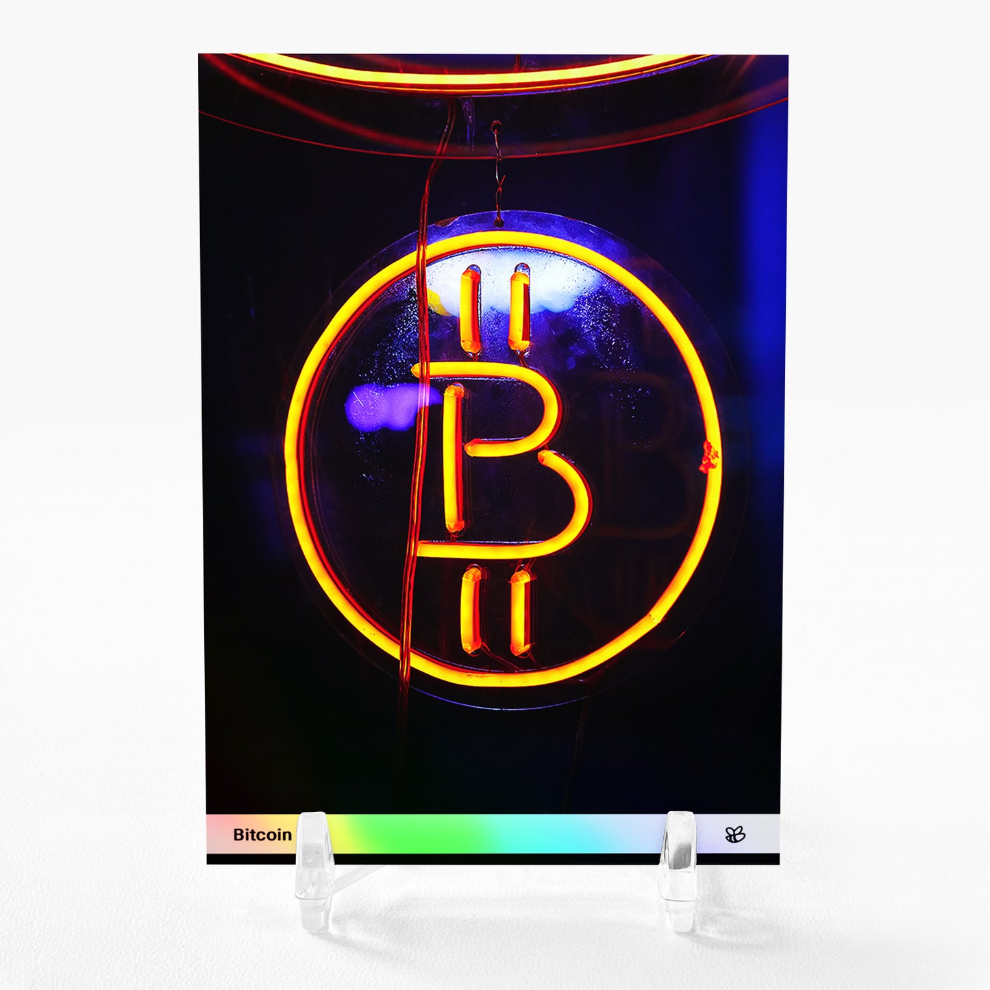 BITCOIN Art Card 2023 GleeBeeCo Holo Fun Neon Sign #BTNN
