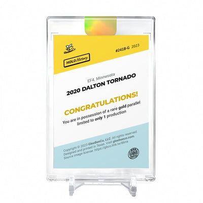 2020 DALTON TORNADO EF4, Minnesota Holo Gold Card 2023 GleeBeeCo #241B-G 1/1