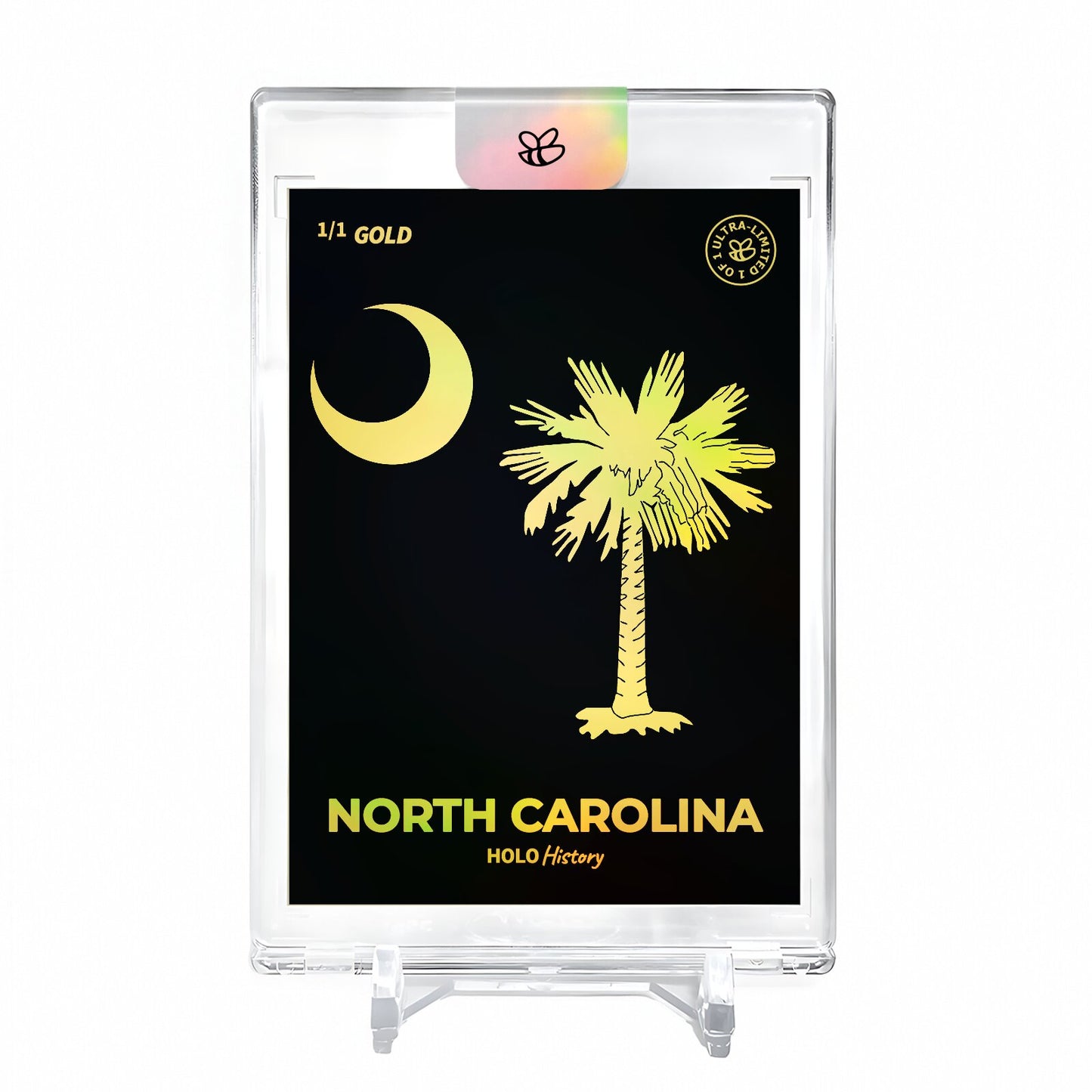 FLAG OF NORTH CAROLINA Holo GOLD Card 2023 GleeBeeCo #3124-G 1/1