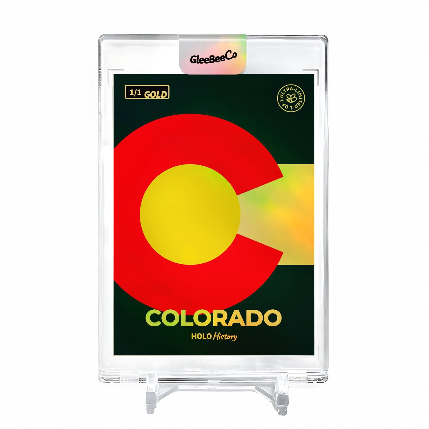 FLAG OF COLORADO U.S. State Flags Holo Gold Card 2023 GleeBeeCo #3BF9-G 1/1