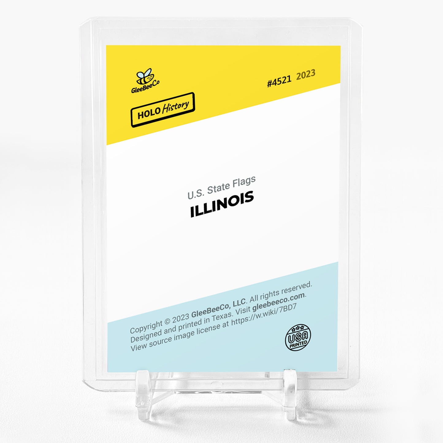 FLAG OF ILLINOIS U.S. State Flags Illinois Flag Card 2023 GleeBeeCo Holo #4521