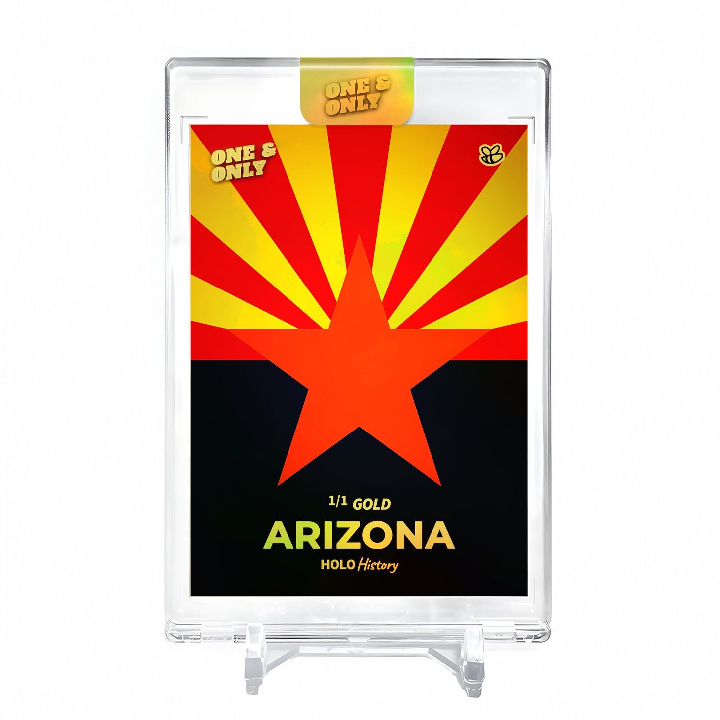 FLAG OF ARIZONA U.S. State Flags Holo Gold Card 2023 GleeBeeCo #8382-G 1/1