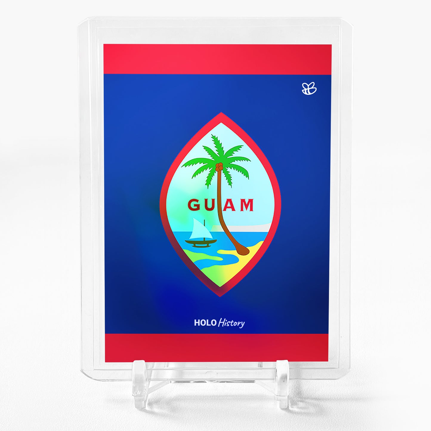FLAG OF GUAM United States Flags Card 2023 GleeBeeCo Holographic #87B1