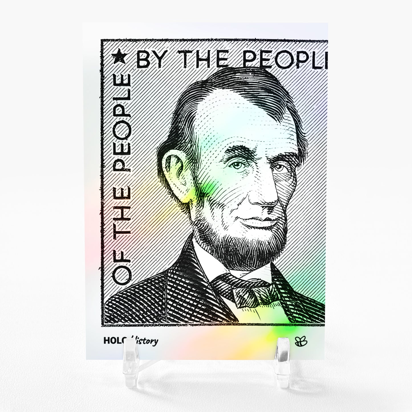 ABRAHAM LINCOLN Art Card Holo History 2023 GleeBeeCo Airmail Stamp