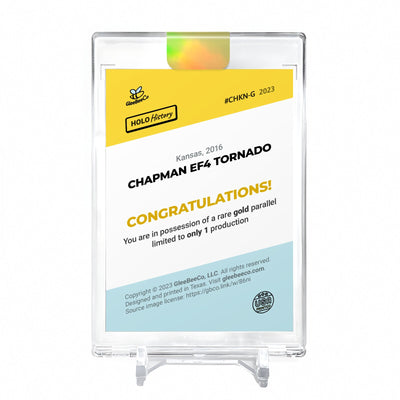 CHAPMAN EF4 TORNADO Kansas, 2016 Holo Gold Card 2023 GleeBeeCo #CHKN-G 1/1