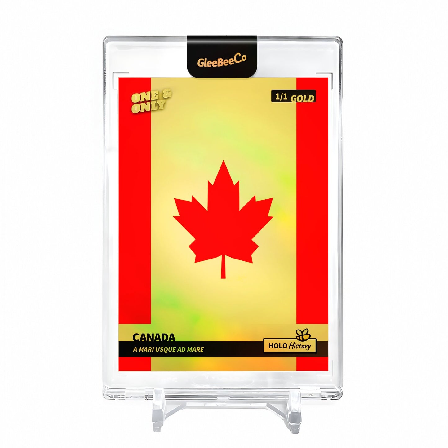 CANADIAN FLAG A mari usque ad mare Holo Gold Card 2023 GleeBeeCo #CNAR-G 1/1