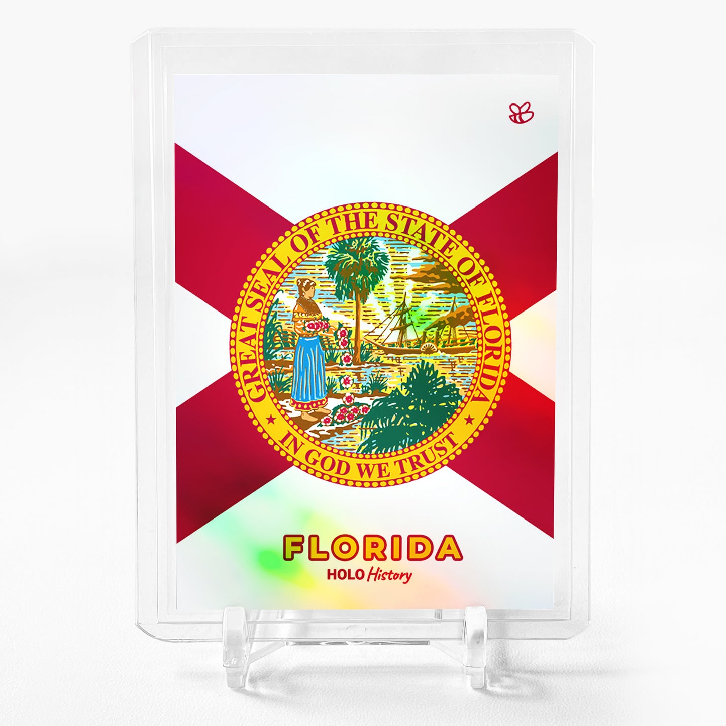 FLAG OF FLORIDA U.S. State Flags Card 2023 GleeBeeCo Holo History #D124