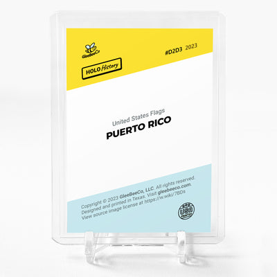 FLAG OF PUERTO RICO United States Flags Card 2023 GleeBeeCo Holo History #D2D3