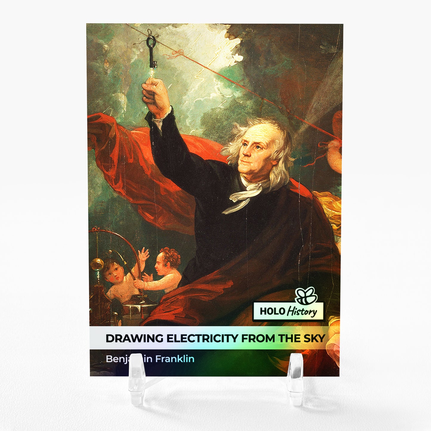 DRAWING ELECTRICITY FROM THE SKY Card 2023 GleeBeeCo Holo History #DBNB