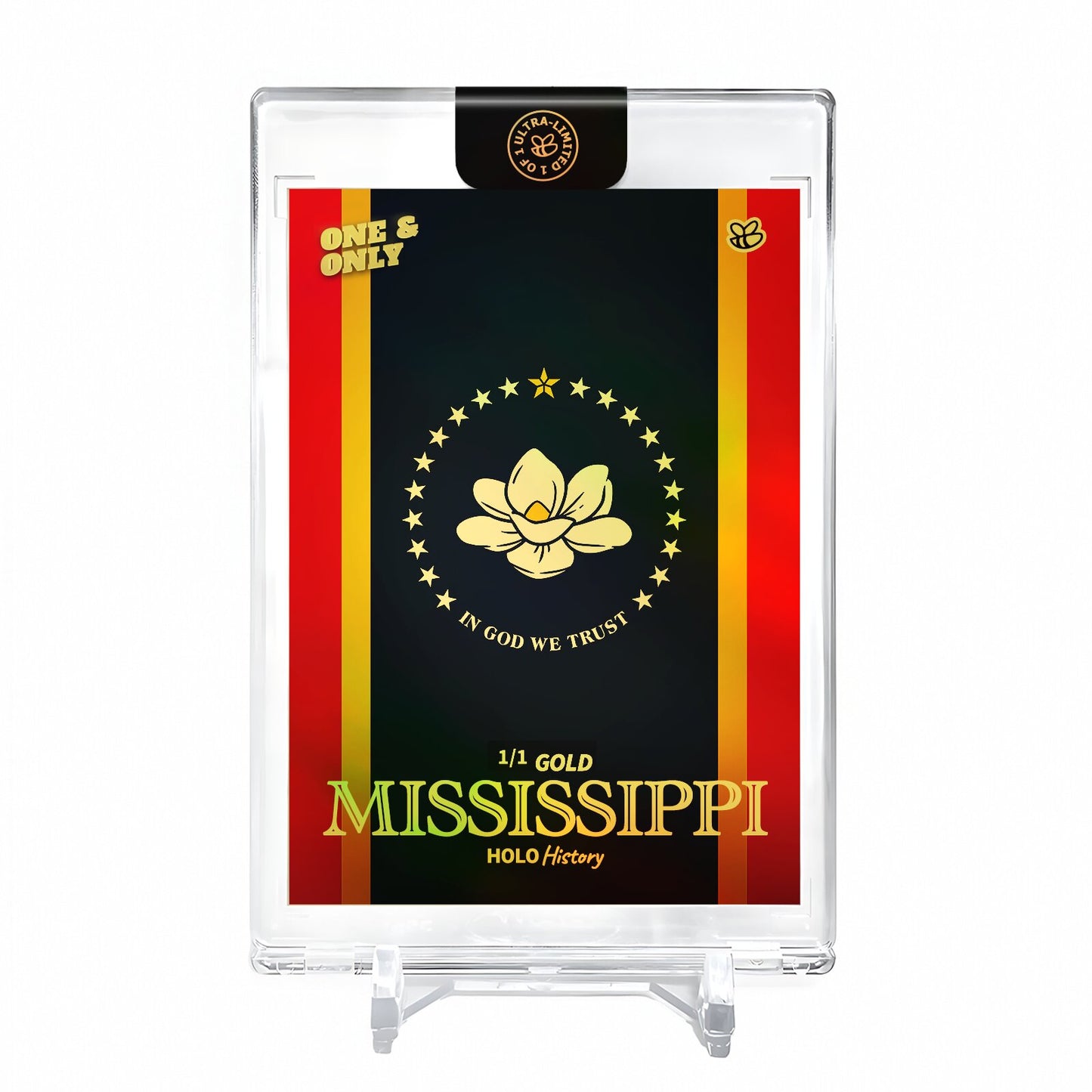 FLAG OF MISSISSIPPI U.S. State Flags Holo Gold Card 2023 GleeBeeCo #DFB8-G 1/1